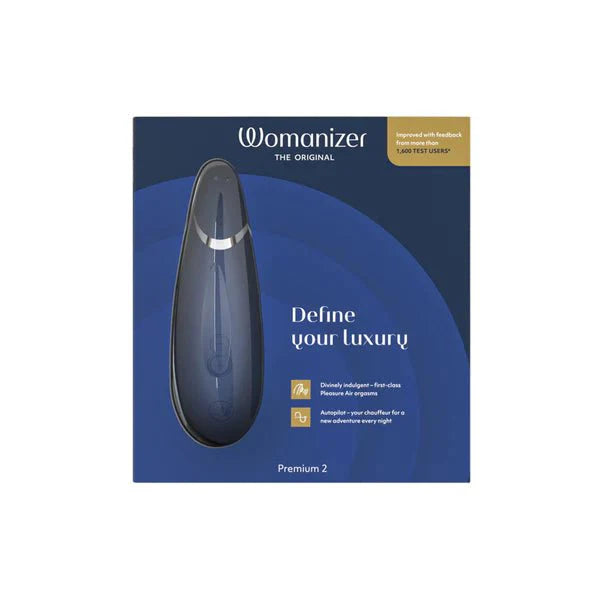 Womanizer Premium 2 – Clitoral Stimulator – Blueberry - Whispered Fantasies